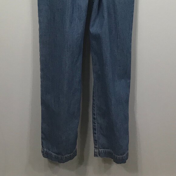 Forever 21 Overalls Womens 28 Blue Denim Jeans Distressed Straight Button Pocket - Picture 6 of 16